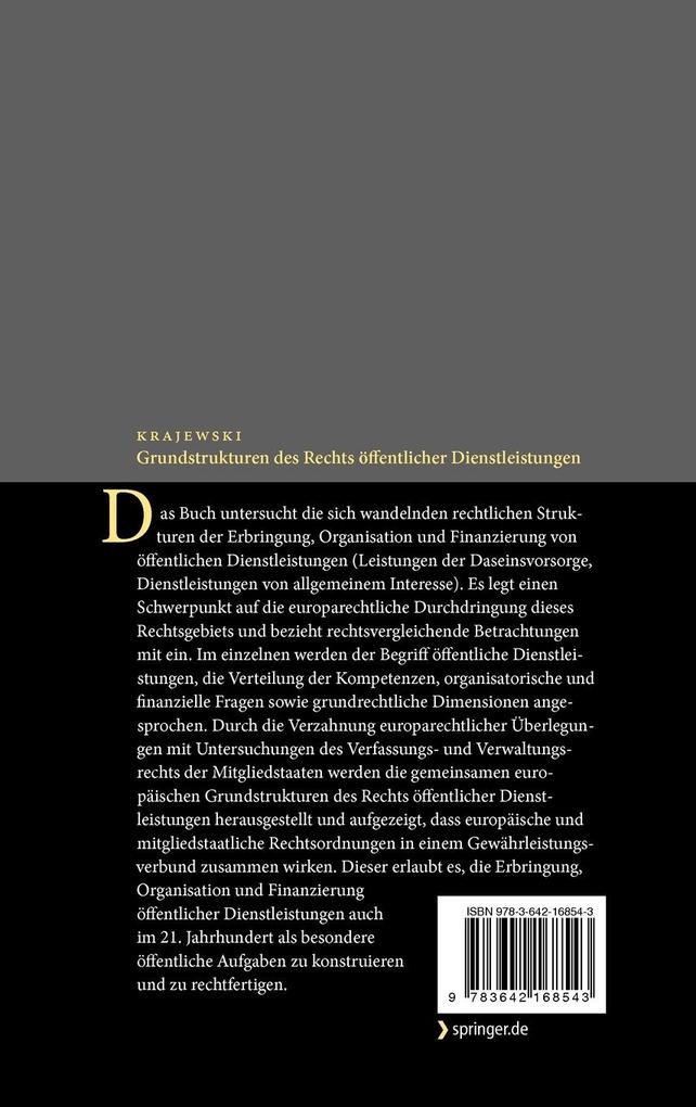 Weitere Ansicht: Grundstrukturen des Rechts öffentlicher Dienstleistungen | Markus Krajewski