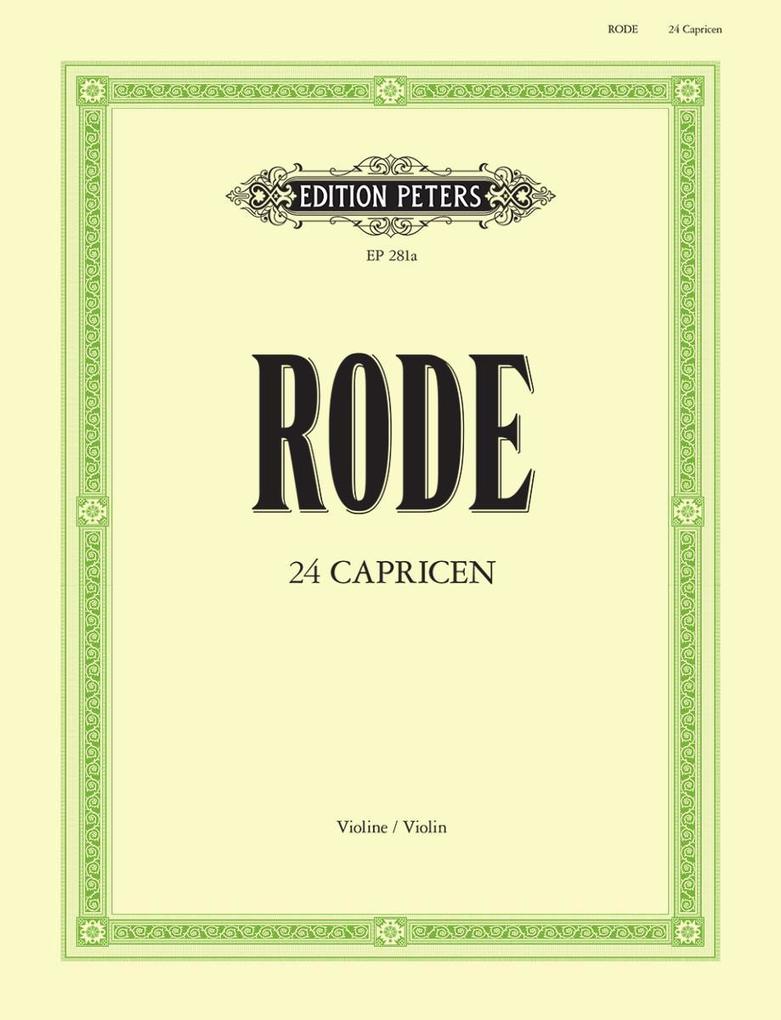 Produktbild: 24 Caprices für Violine solo | Pierre Rode