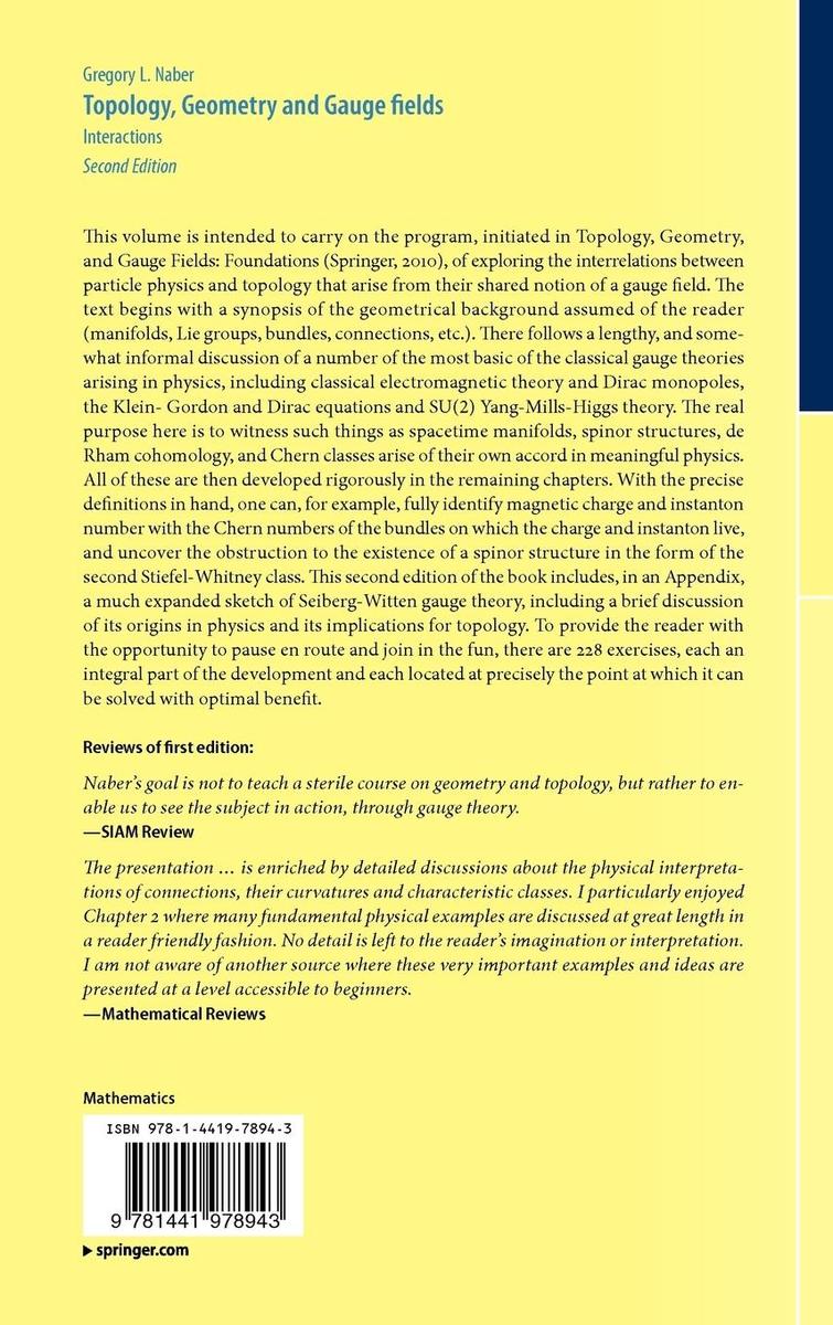 Weitere Ansicht: Topology, Geometry and Gauge fields | Gregory L. Naber