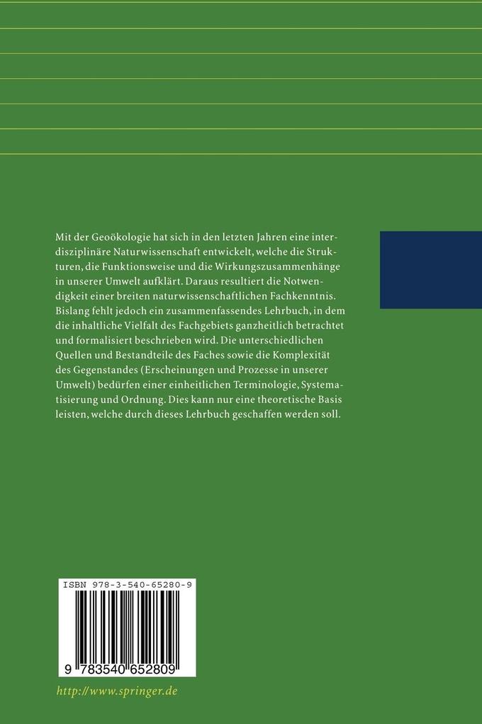 Weitere Ansicht: Grundlagen der Geoökologie | Oswald Blumenstein, Hartmut Schachtzabel, Heiner Barsch, Udo Küppers, Hans-Rudolf Bork