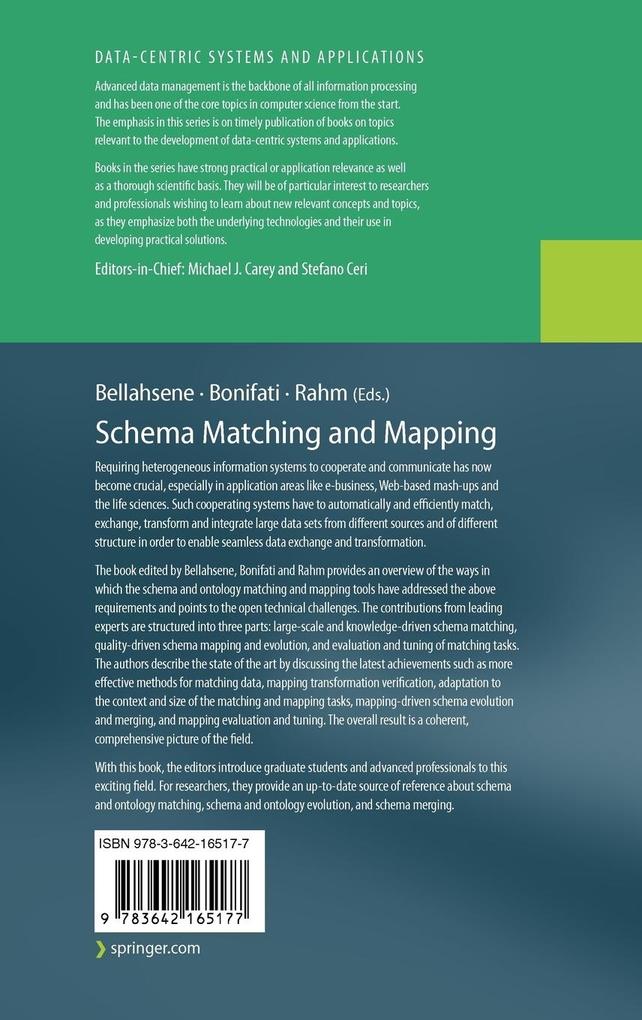 Weitere Ansicht: Schema Matching and Mapping