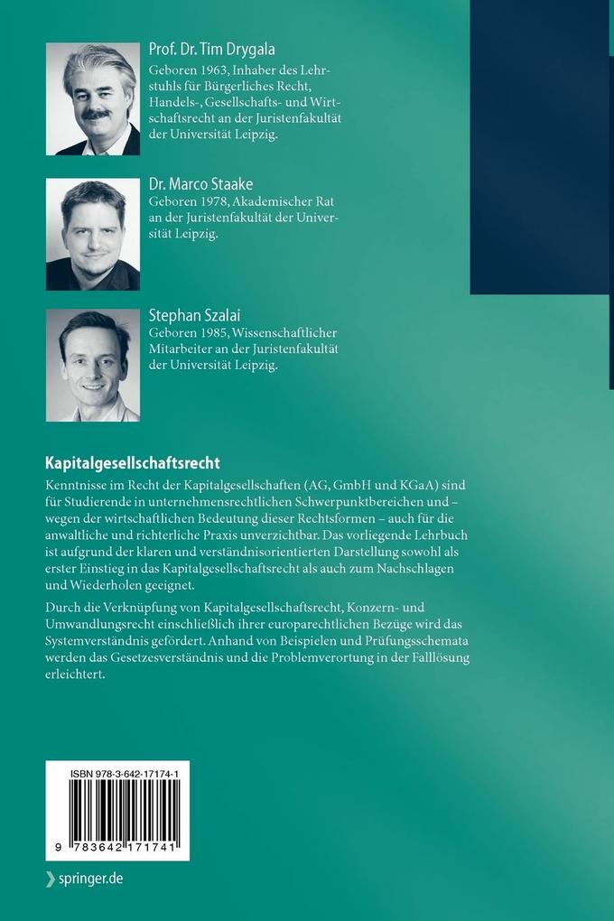 Weitere Ansicht: Kapitalgesellschaftsrecht | Tim Drygala, Marco Staake, Stephan Szalai