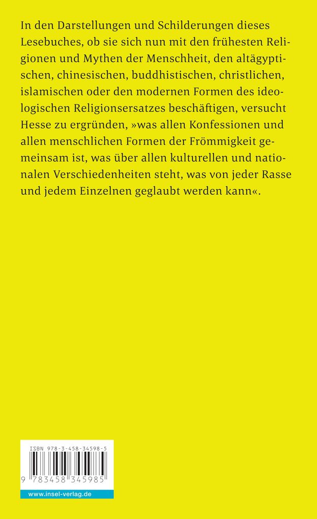 Weitere Ansicht: Die Einheit hinter den Gegensätzen | Hermann Hesse