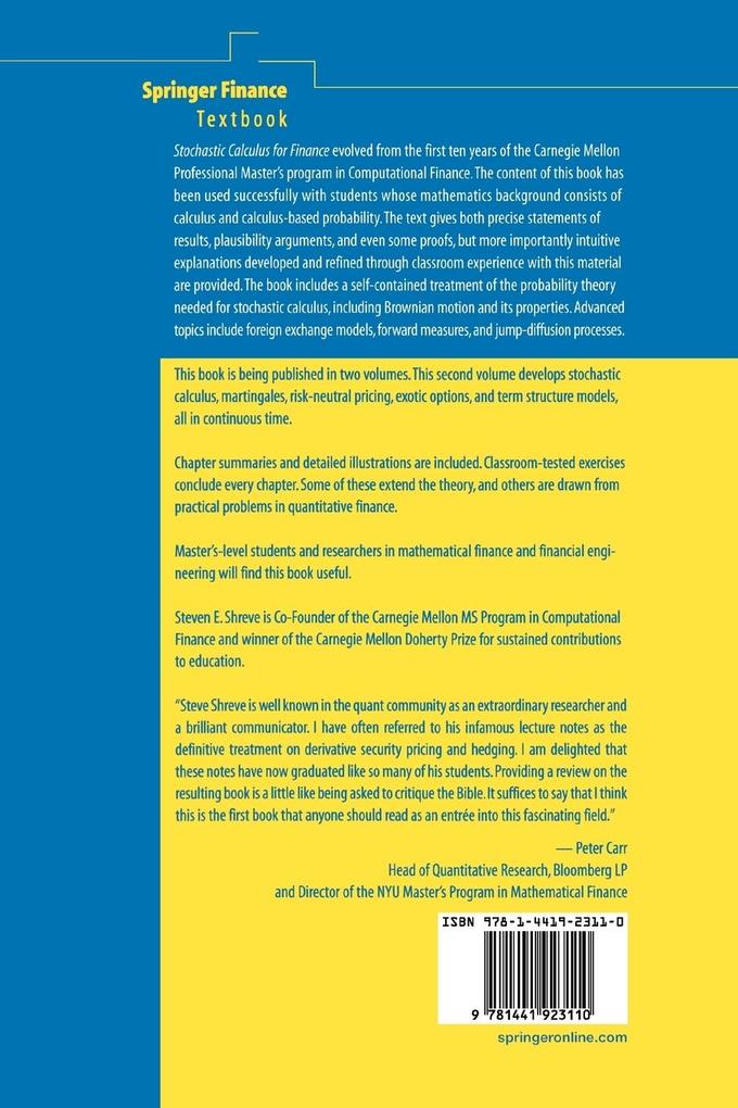 Weitere Ansicht: Stochastic Calculus for Finance II | Steven Shreve