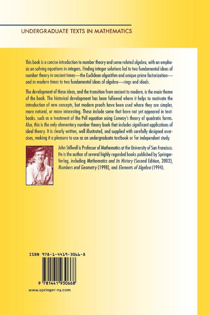Weitere Ansicht: Elements of Number Theory | John Stillwell