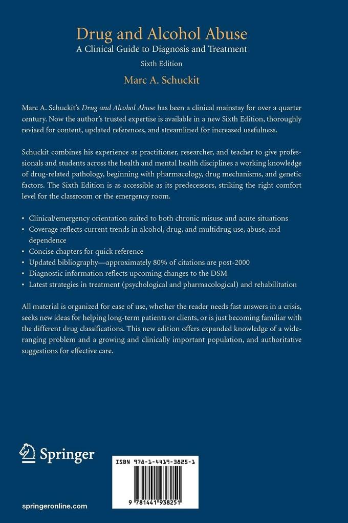 Weitere Ansicht: Drug and Alcohol Abuse | Marc A. Schuckit