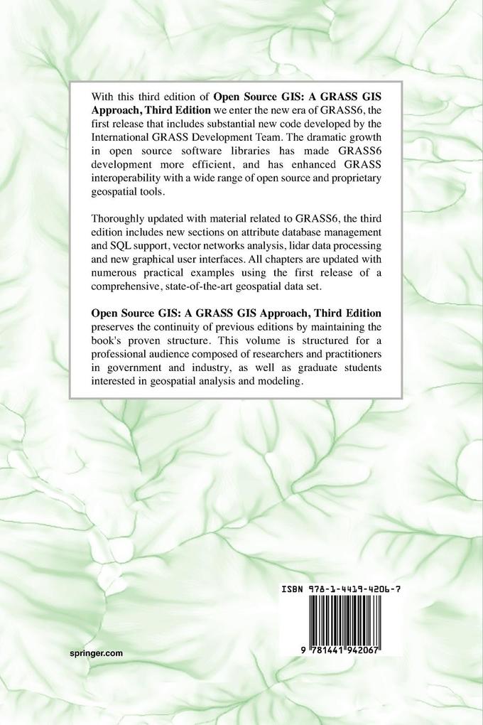 Weitere Ansicht: Open Source GIS | Helena Mitasova, Markus Neteler