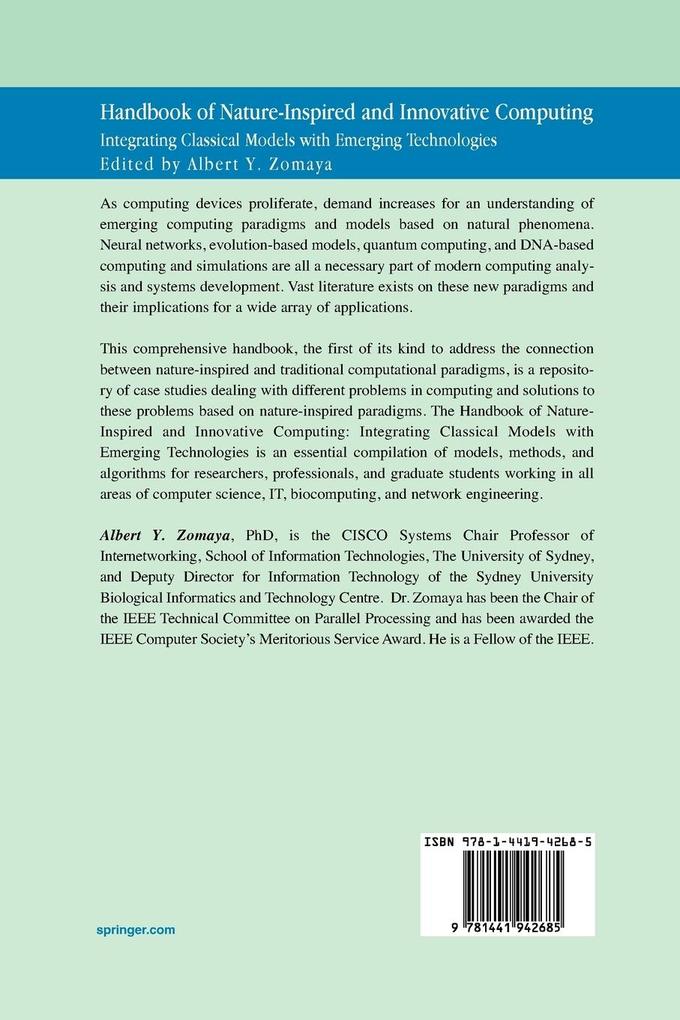 Weitere Ansicht: Handbook of Nature-Inspired and Innovative Computing