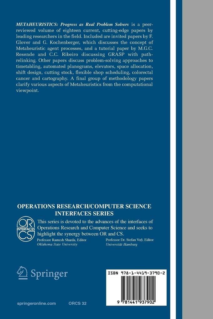 Weitere Ansicht: Metaheuristics: