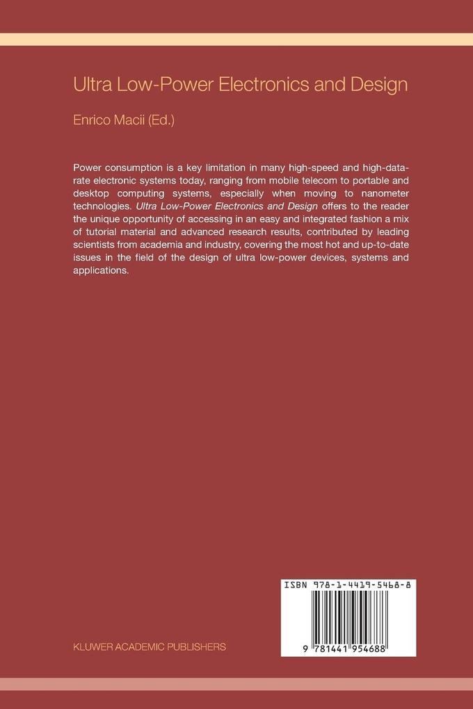 Weitere Ansicht: Ultra Low-Power Electronics and Design