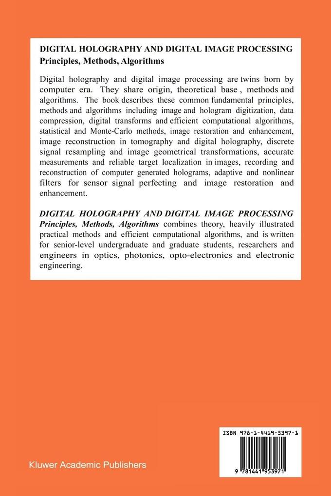 Weitere Ansicht: Digital Holography and Digital Image Processing | Leonid Yaroslavsky