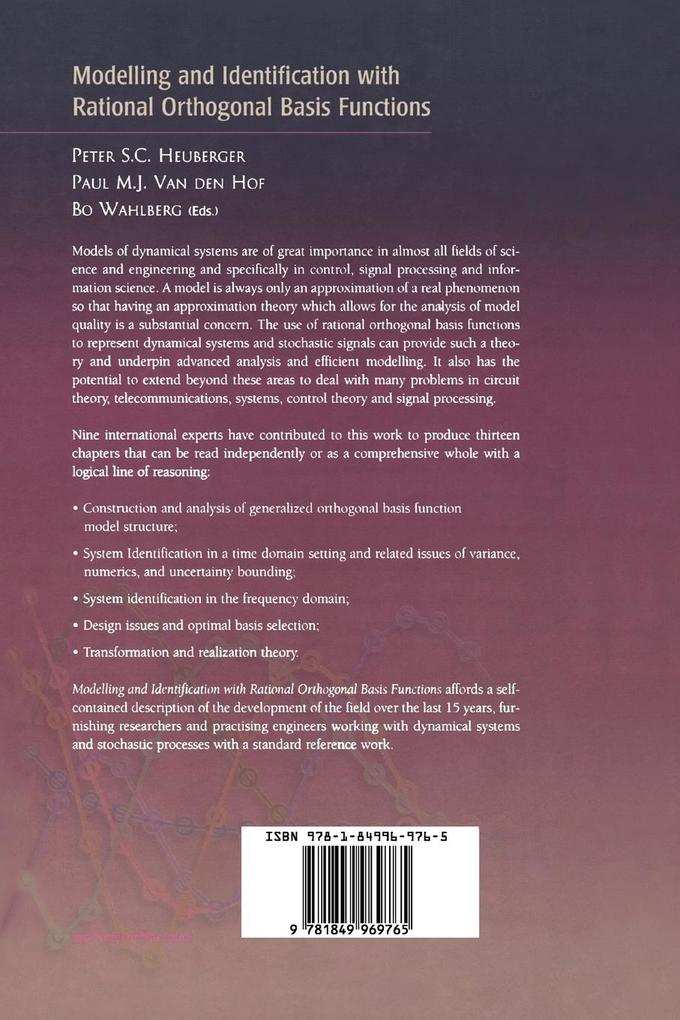 Weitere Ansicht: Modelling and Identification with Rational Orthogonal Basis Functions