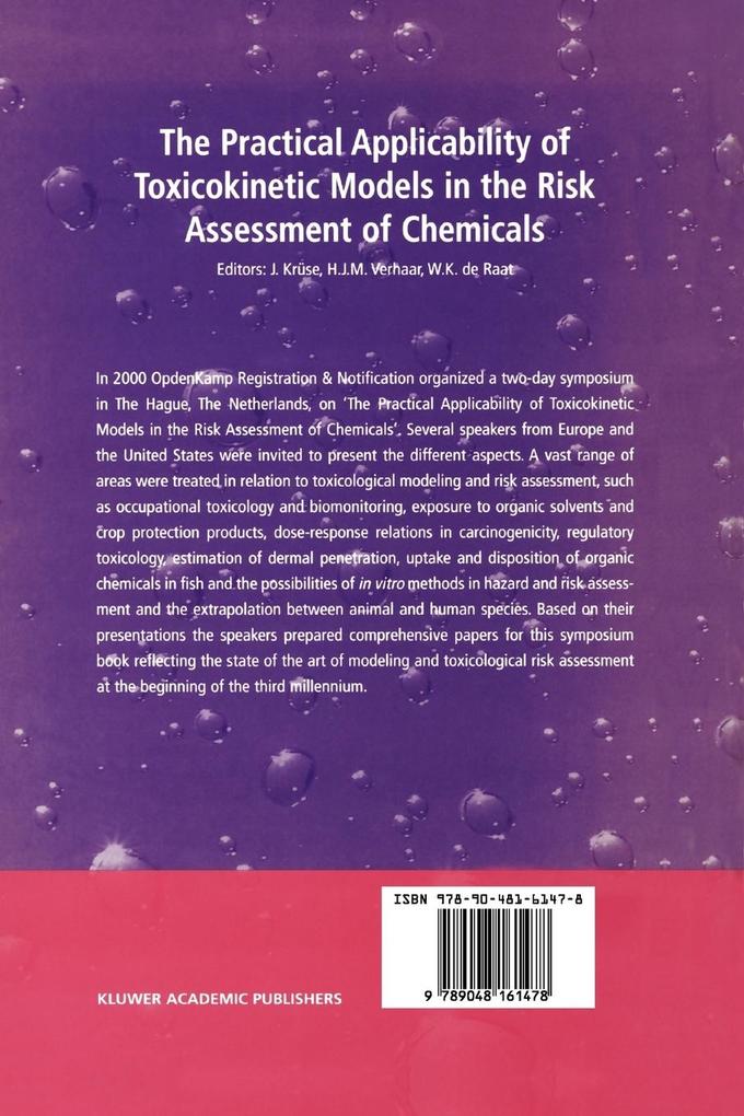Weitere Ansicht: The Practical Applicability of Toxicokinetic Models in the Risk Assessment of Chemicals