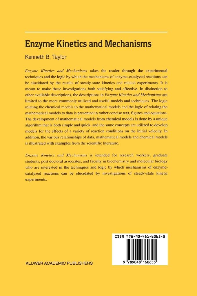 Weitere Ansicht: Enzyme Kinetics and Mechanisms | Kenneth B. Taylor