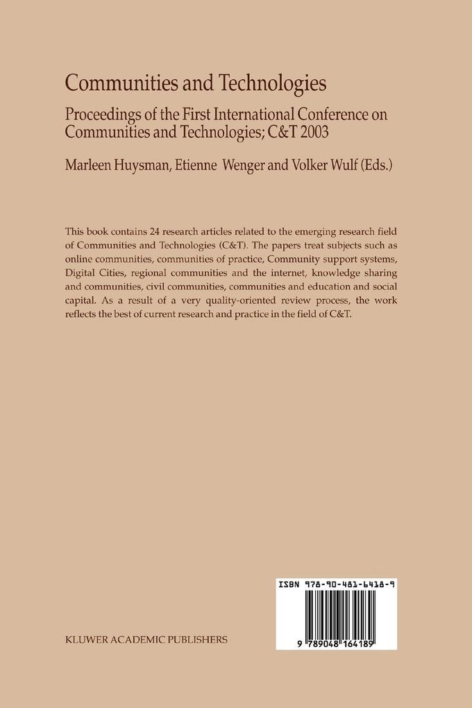 Weitere Ansicht: Communities and Technologies