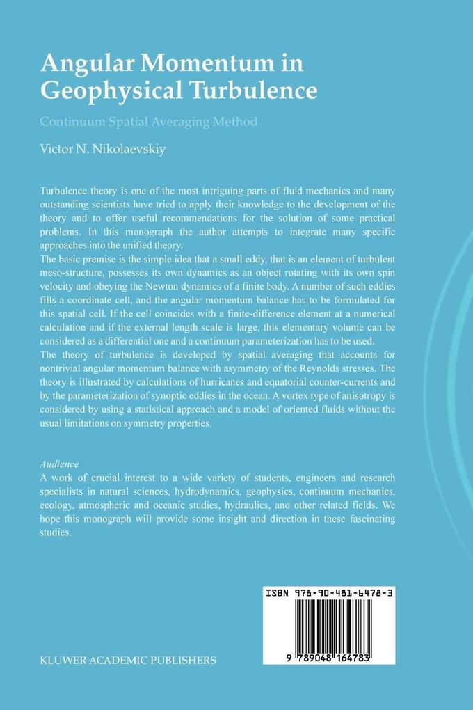 Weitere Ansicht: Angular Momentum in Geophysical Turbulence | Victor N. Nikolaevskiy