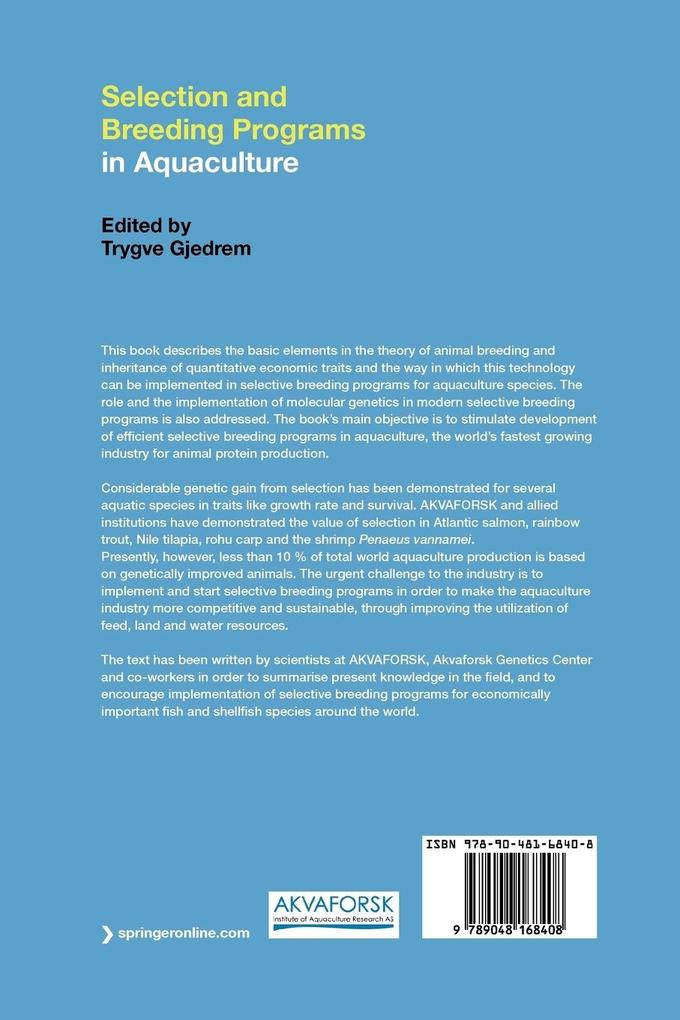 Weitere Ansicht: Selection and Breeding Programs in Aquaculture