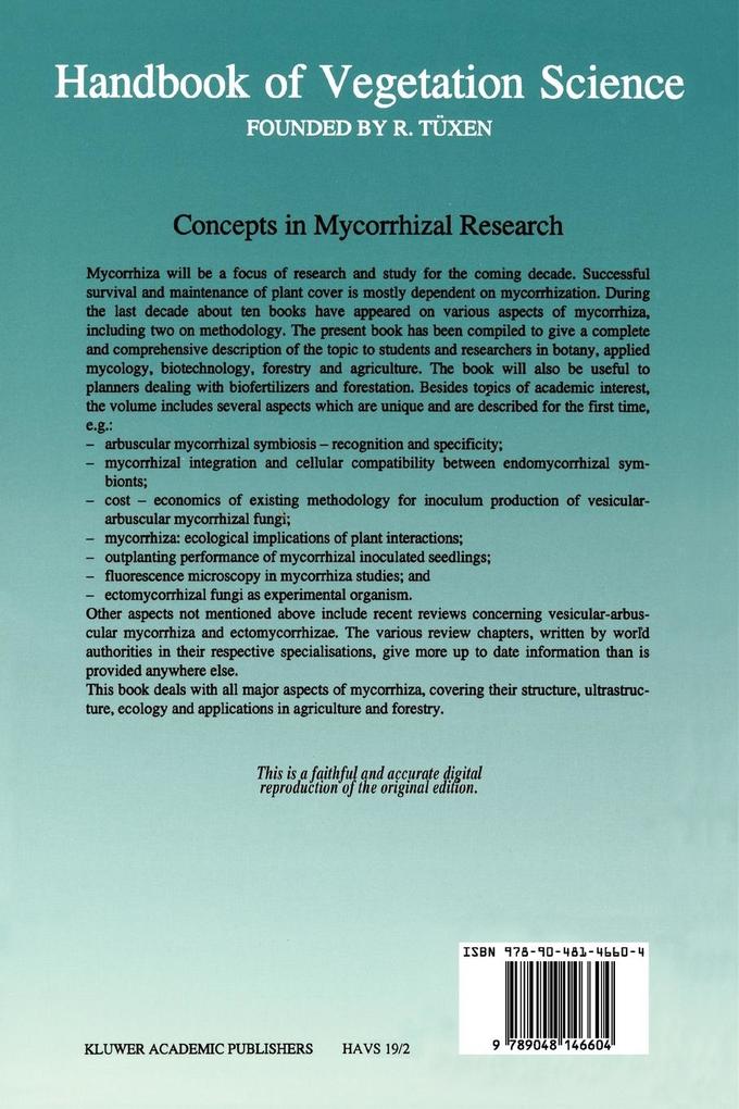 Weitere Ansicht: Concepts in Mycorrhizal Research