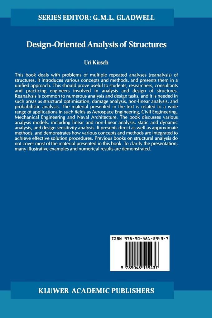 Weitere Ansicht: Design-Oriented Analysis of Structures | Uri Kirsch