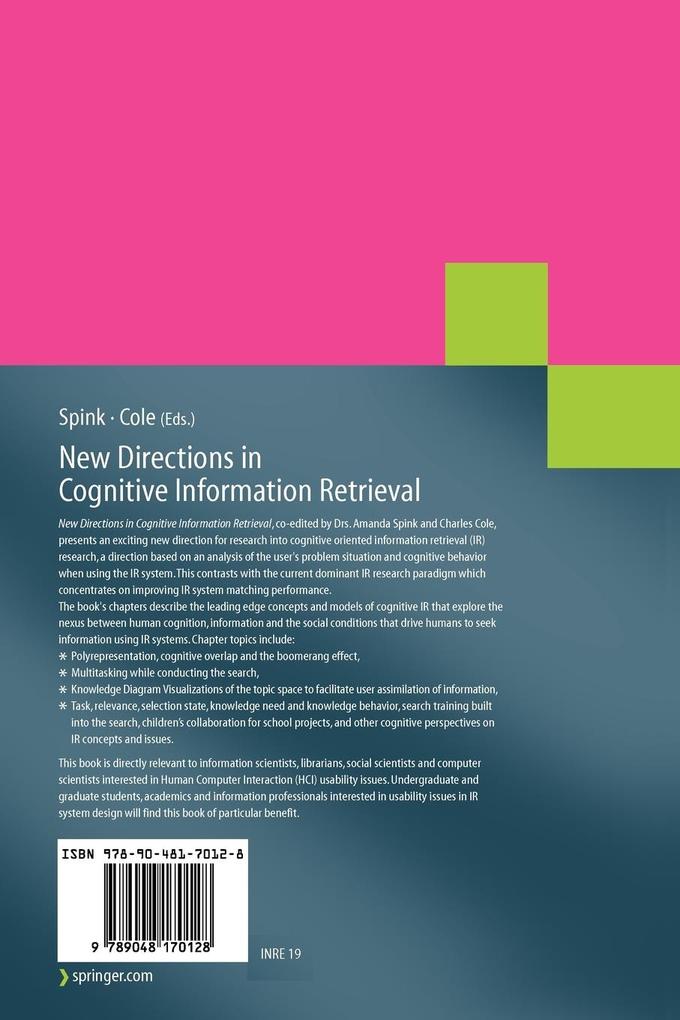 Weitere Ansicht: New Directions in Cognitive Information Retrieval