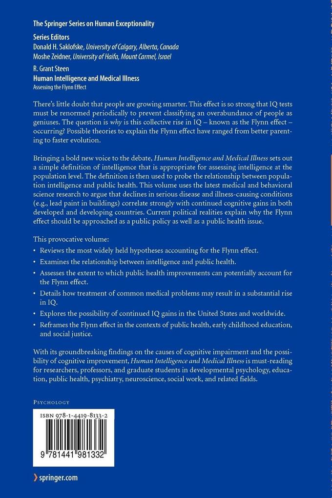 Weitere Ansicht: Human Intelligence and Medical Illness | R. Grant Steen