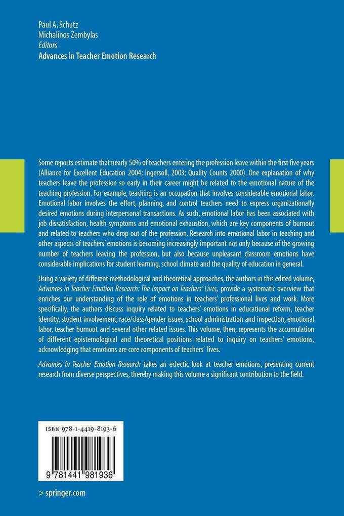 Weitere Ansicht: Advances in Teacher Emotion Research