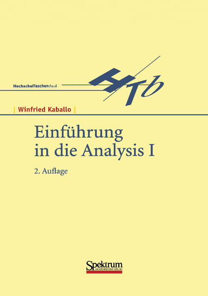 Produktbild: Einführung in die Analysis I | Winfried Kaballo