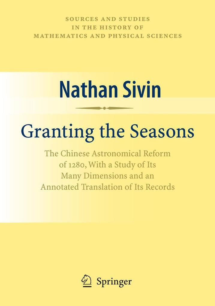 Produktbild: Granting the Seasons | Nathan Sivin