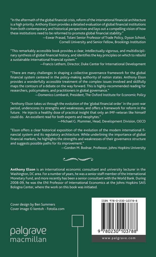 Weitere Ansicht: Governing Global Finance | Anthony Elson, Robert Anthony Elson