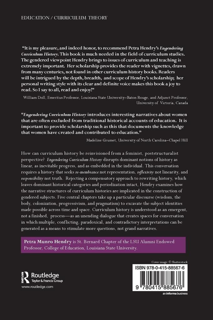 Weitere Ansicht: Engendering Curriculum History | Petra Hendry
