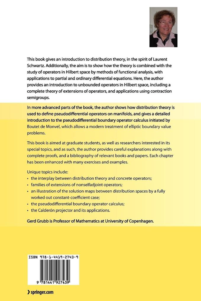 Weitere Ansicht: Distributions and Operators | Gerd Grubb