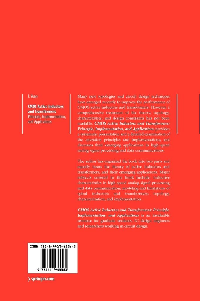 Weitere Ansicht: CMOS Active Inductors and Transformers | Fei Yuan