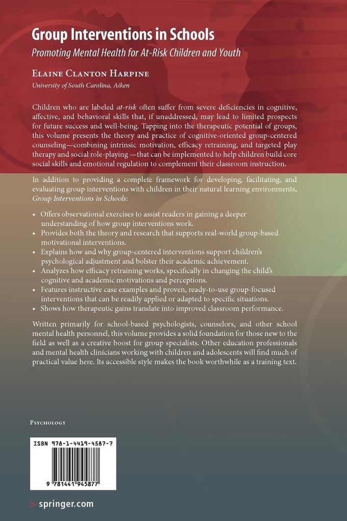 Weitere Ansicht: Group Interventions in Schools | Elaine Clanton Harpine