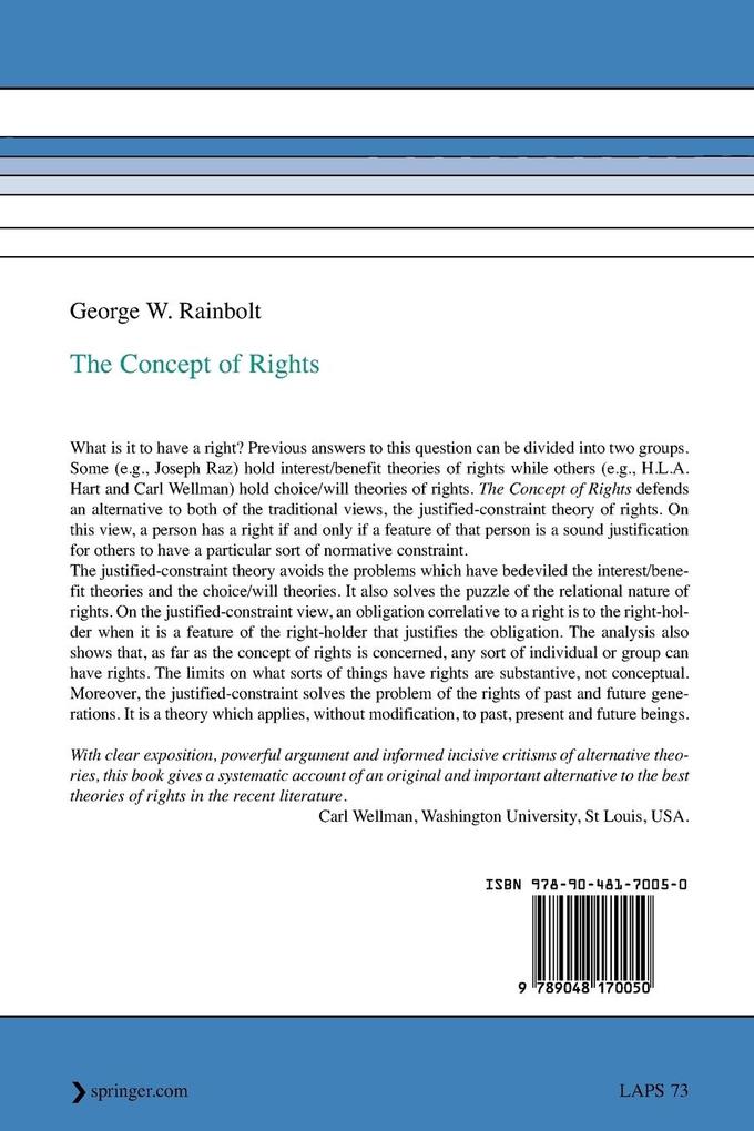 Weitere Ansicht: The Concept of Rights | George W. Rainbolt