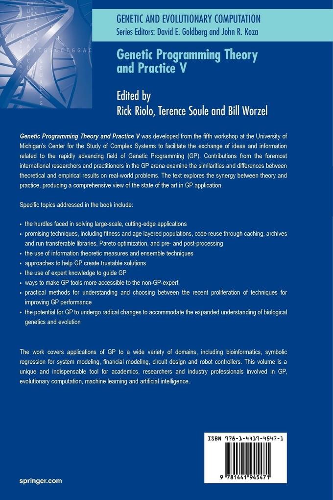 Weitere Ansicht: Genetic Programming Theory and Practice V