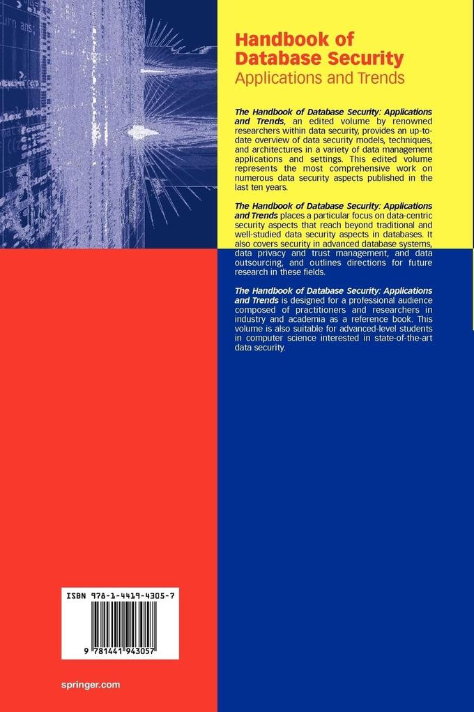 Weitere Ansicht: Handbook of Database Security