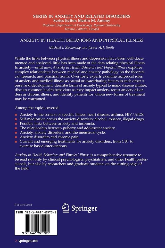 Weitere Ansicht: Anxiety in Health Behaviors and Physical Illness