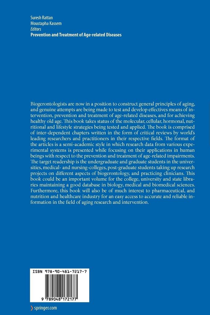 Weitere Ansicht: Prevention and Treatment of Age-related Diseases