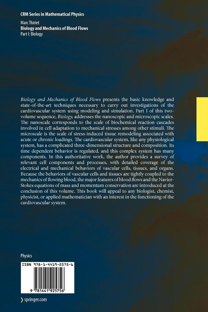 Weitere Ansicht: Biology and Mechanics of Blood Flows | Marc Thiriet