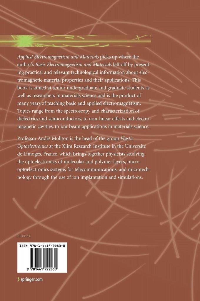 Weitere Ansicht: Applied Electromagnetism and Materials | André Moliton