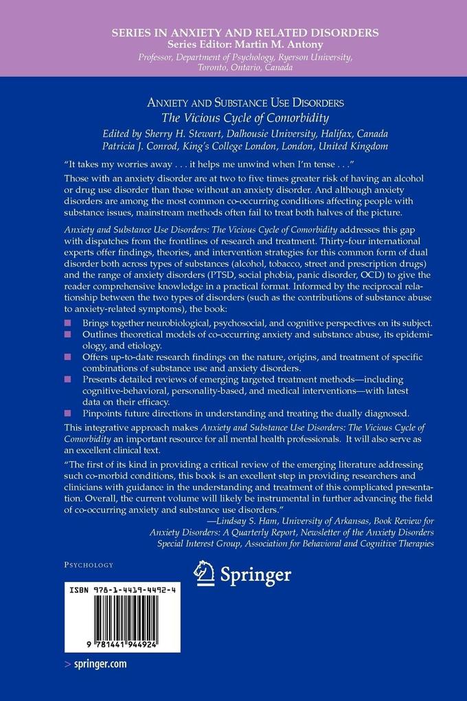 Weitere Ansicht: Anxiety and Substance Use Disorders