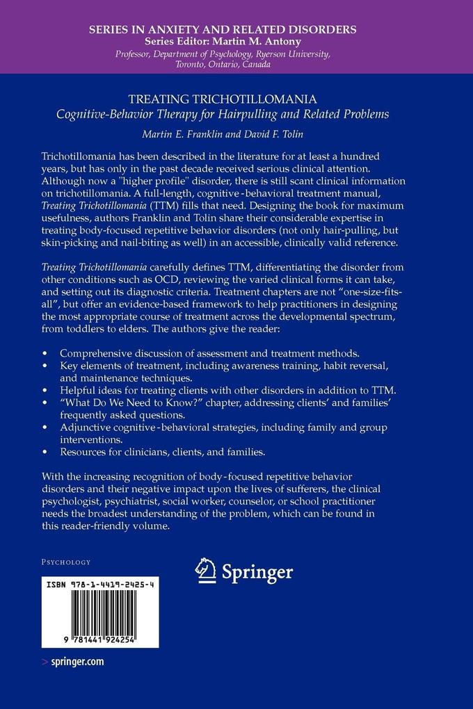 Weitere Ansicht: Treating Trichotillomania | Martin E. Franklin, David F. Tolin