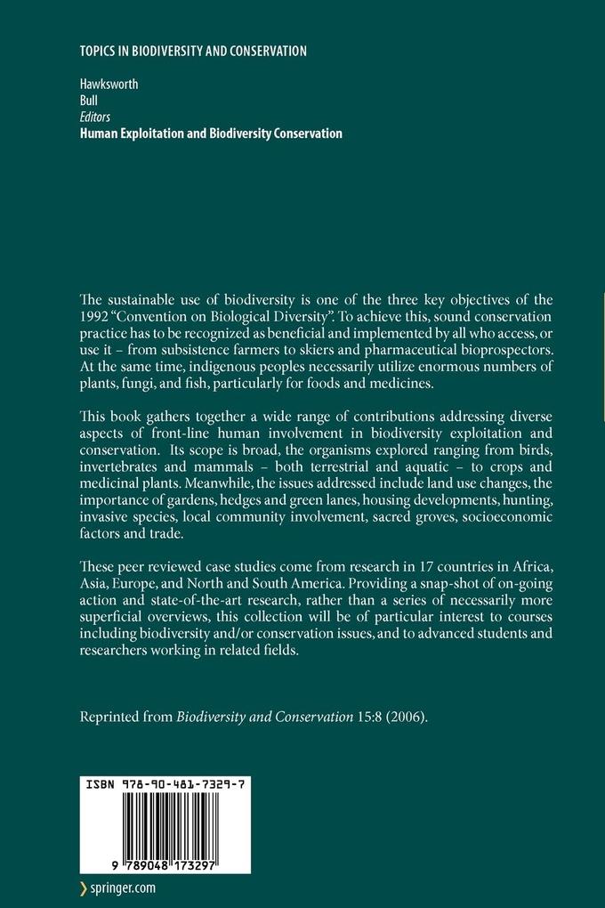 Weitere Ansicht: Human Exploitation and Biodiversity Conservation