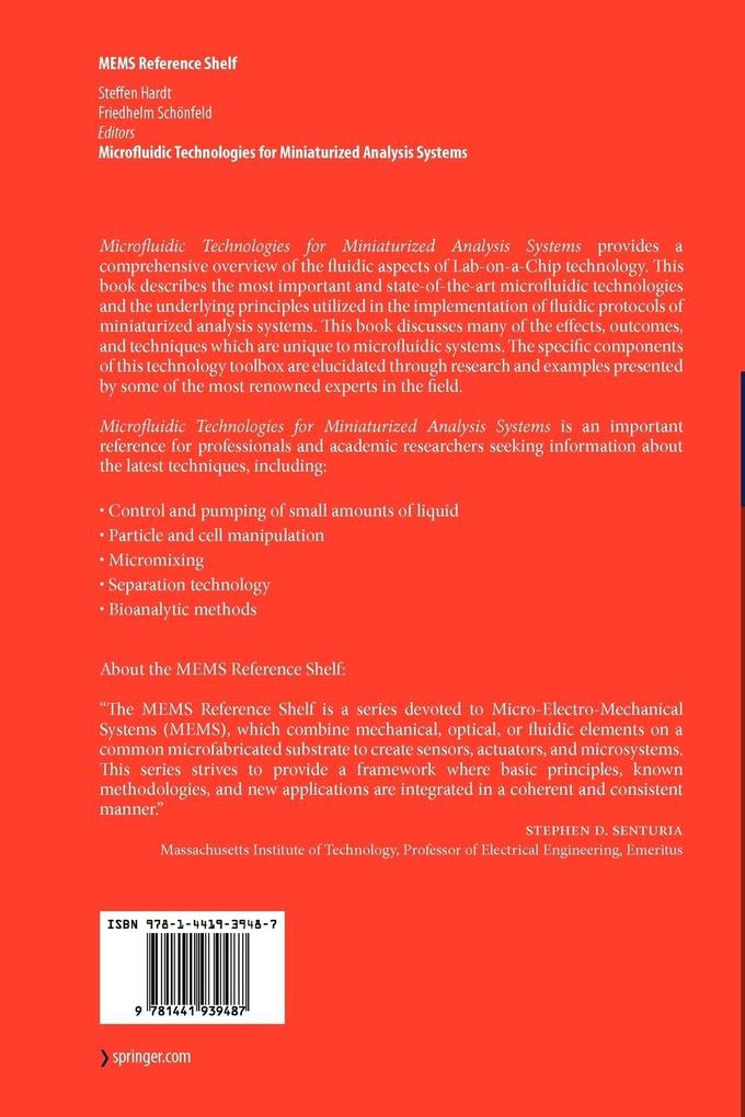 Weitere Ansicht: Microfluidic Technologies for Miniaturized Analysis Systems