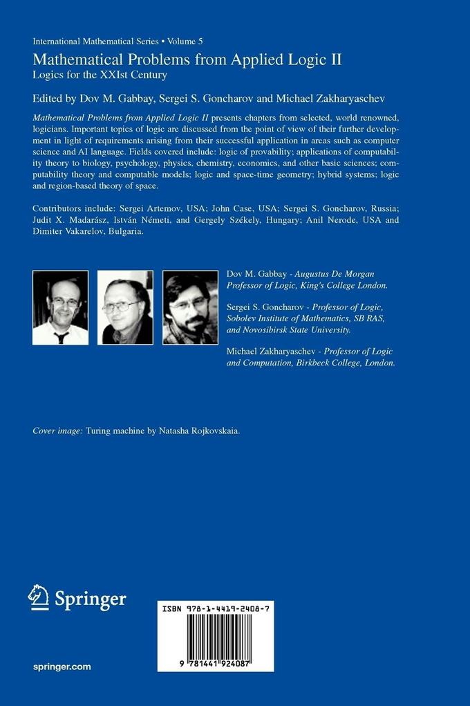 Weitere Ansicht: Mathematical Problems from Applied Logic II