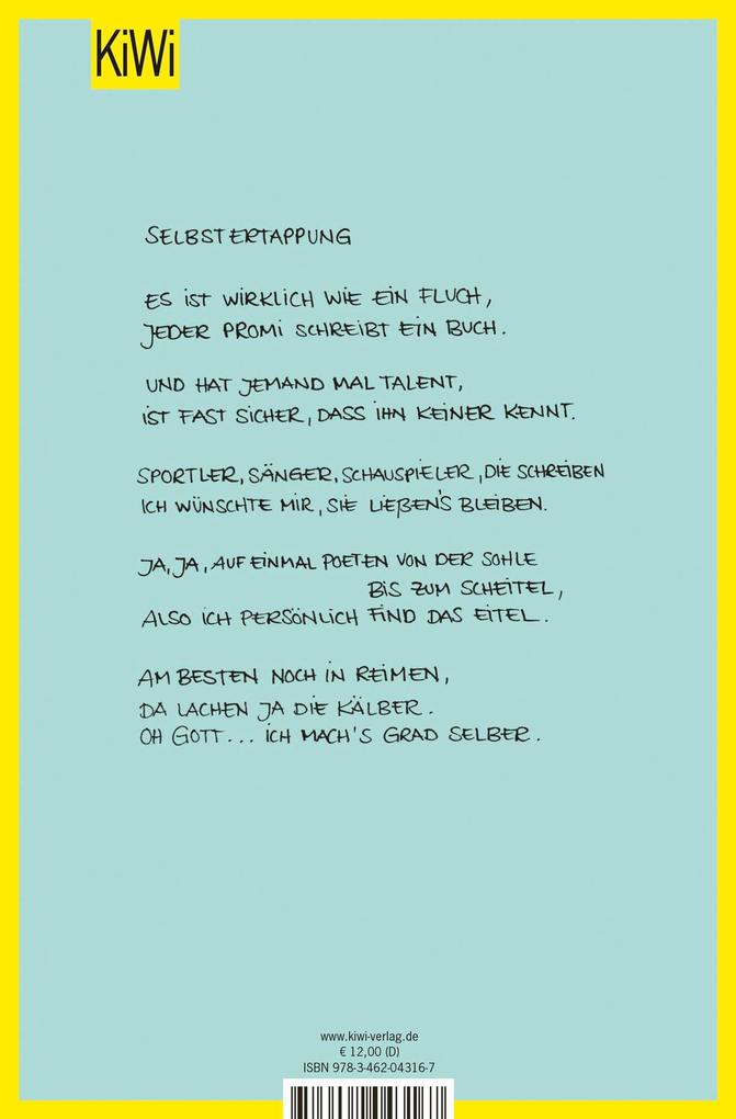 Weitere Ansicht: Glück reimt sich nicht auf Leben. | Bjarne Mädel