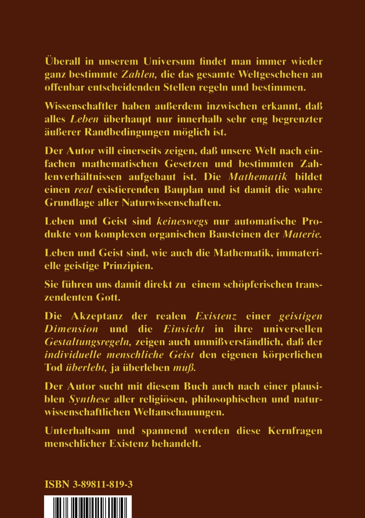 Weitere Ansicht: Der Schlüssel zur Ewigkeit | Walter van Laack