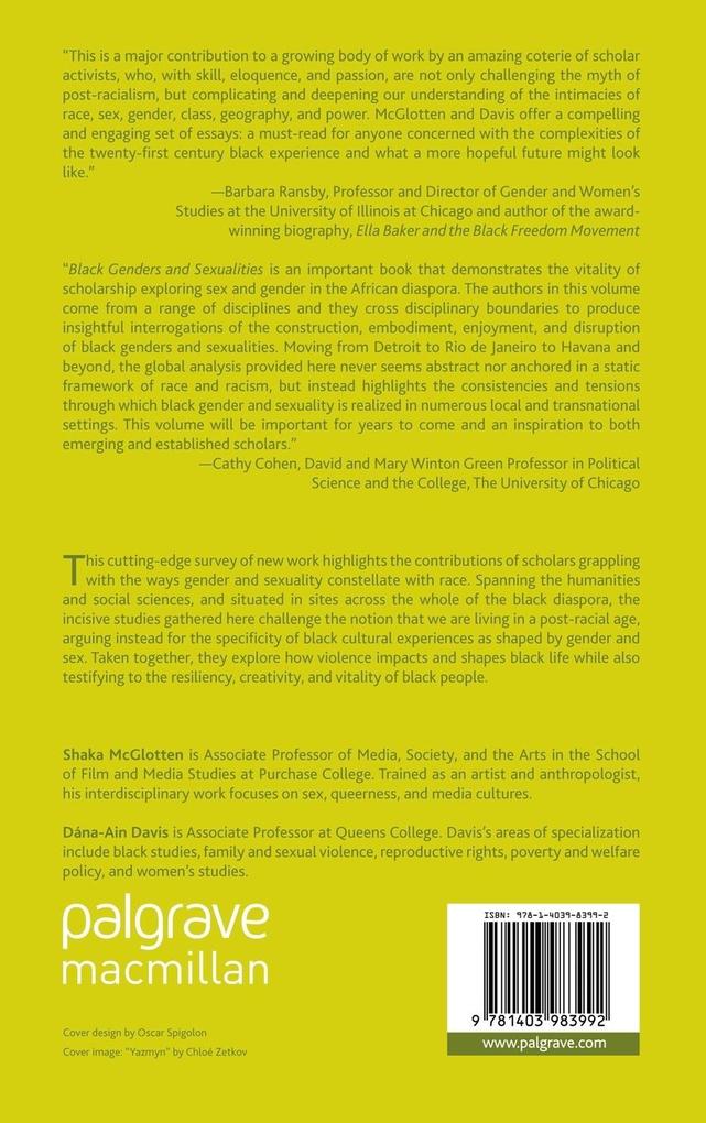 Weitere Ansicht: Black Genders and Sexualities
