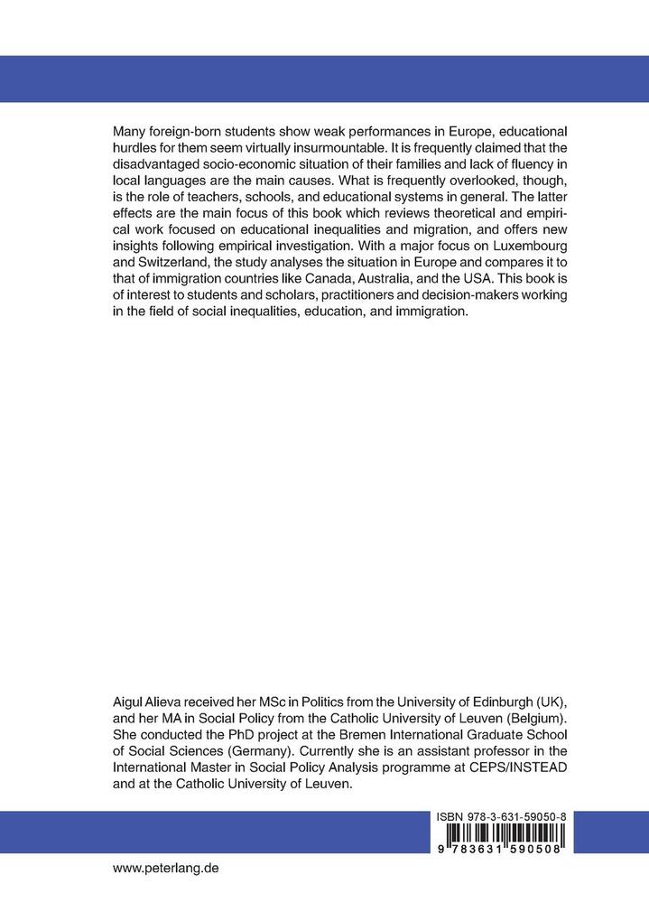 Weitere Ansicht: Educational Inequalities in Europe | Aigul Alieva