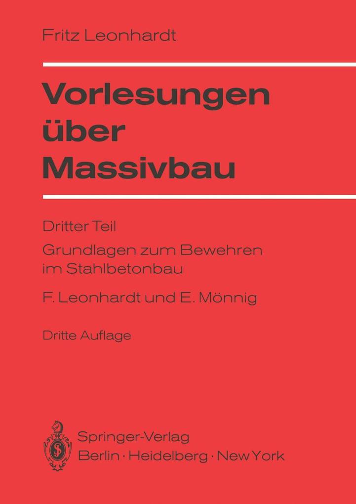 Produktbild: Vorlesungen über Massivbau | Fritz Leonhardt, Eduard Mönnig